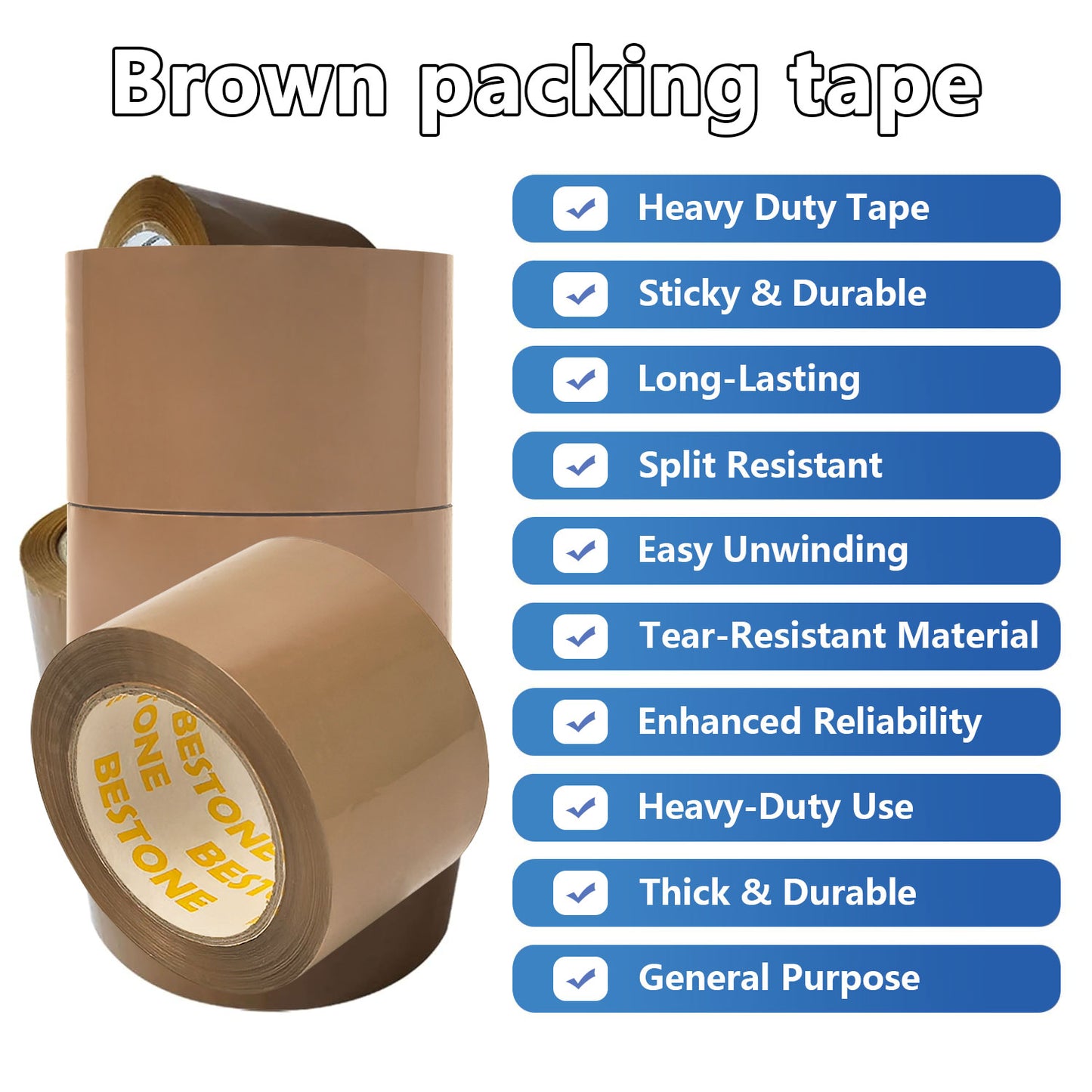 3" Brown Tape - 1 Roll - 110 Yards
