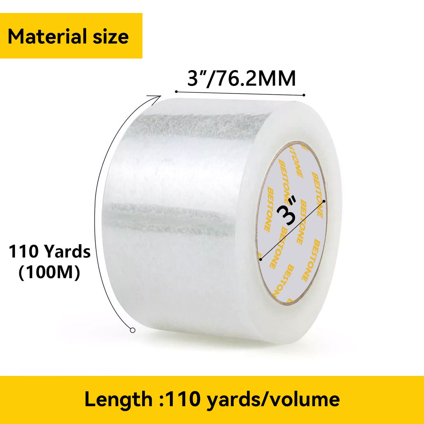 3" Packing Tape Lite Clear