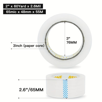 2" Clear Tape-6pcs-60 yards